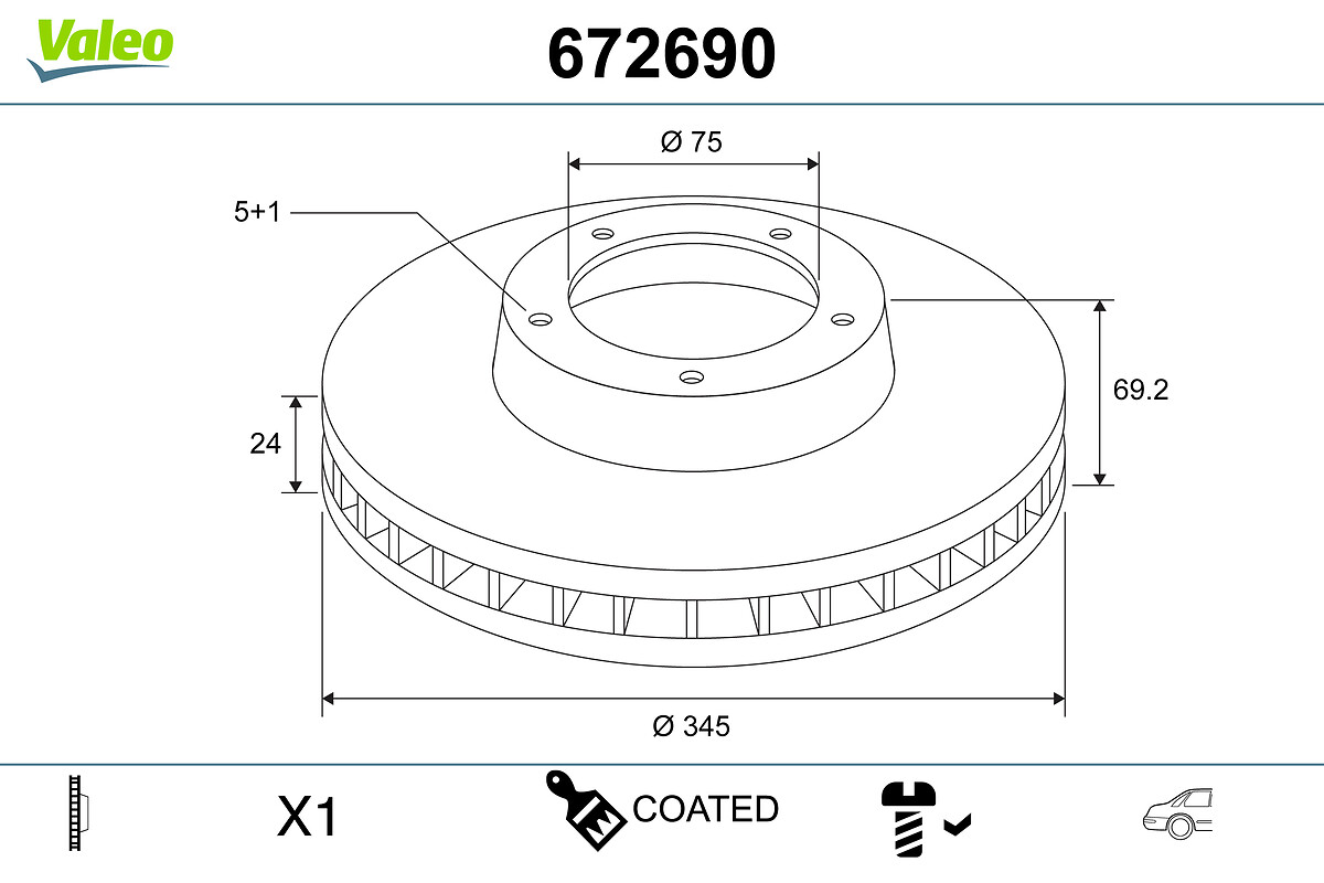 VALEO Féktárcsa, mind 672690_VALEO